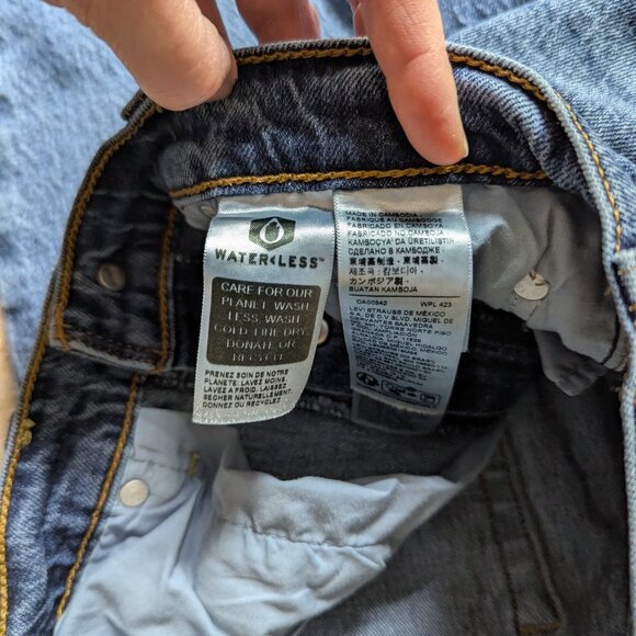 Levis Ribcage Straight Ankle Jeans Size 28 Blue - Picture 11 of 12